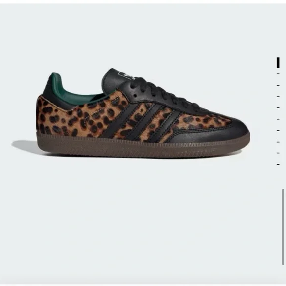 RARE NEW Adidas Samba OG Cheetah Leopard Black Green Womens 8 Mens 7 Sneakers - Picture 10 of 15
